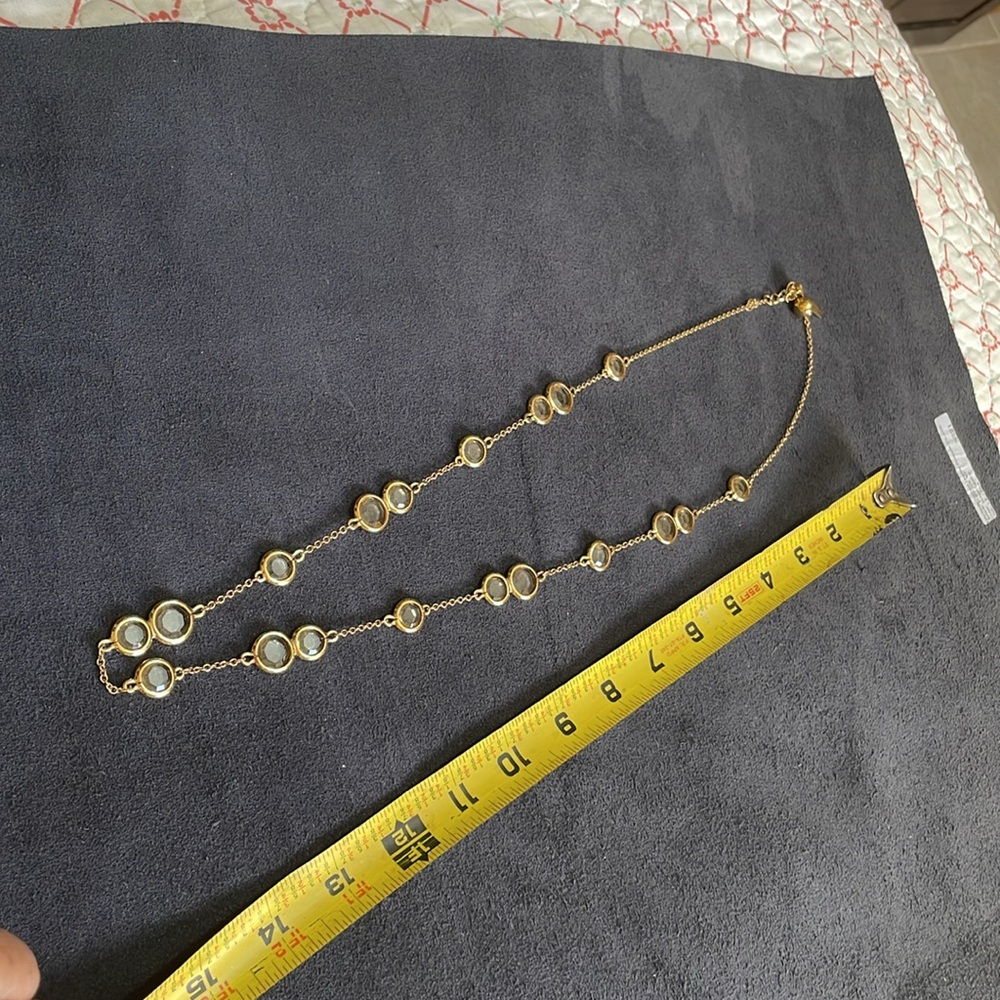 Kate Spade gold necklace with clear insets